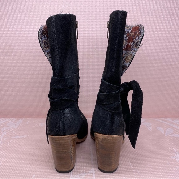 Freebird Leather Riot Black Distressed Boots Rare - Picture 4 of 6